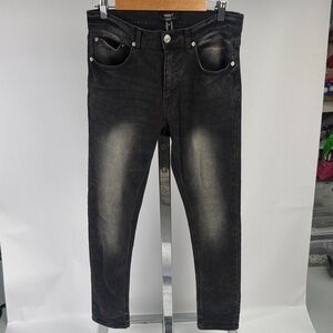 Forever 21 Men's Faded Black Skinny Jeans